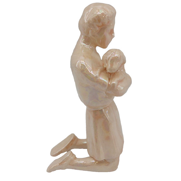 Shepherd Boy Holding Lamb Replacement Nativity Figure Iridescent Porcelain 3.75* - Picture 6 of 8